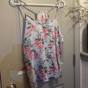 Great under blazers or cardigans - small flower patterned tank - Size Small - $5